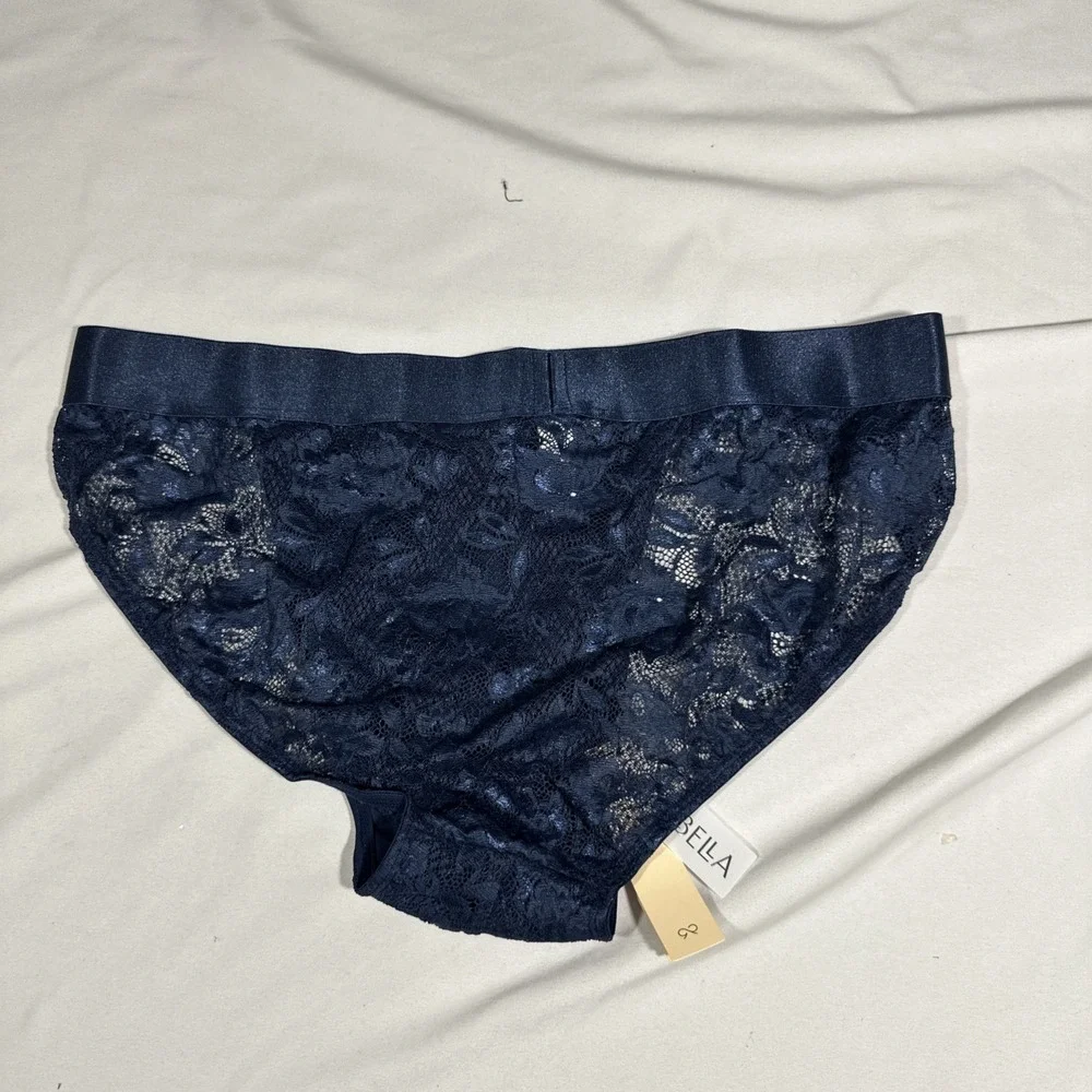 NWT Cosabella [ MENS Large ] Never Say‎ Never Sports Brief Lace Navy Blue U1943